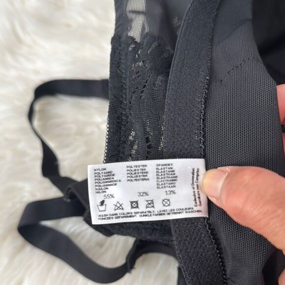 GLAMORISE Elegant Black Lace Women's Bra Size 42H - Picture 7 of 11